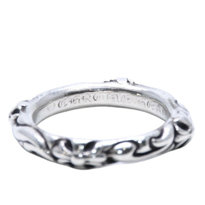 極美品 CHROME HEARTS クロムハーツ スクロールバンドリング 重量約8.98g サイズ23号 1998.925刻印 シルバー925 中古 4a001901