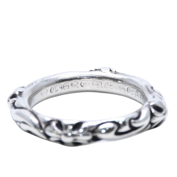 極美品 CHROME HEARTS クロムハーツ スクロールバンドリング 重量約8.98g サイズ23号 1998.925刻印 シルバー925 中古 4a001901