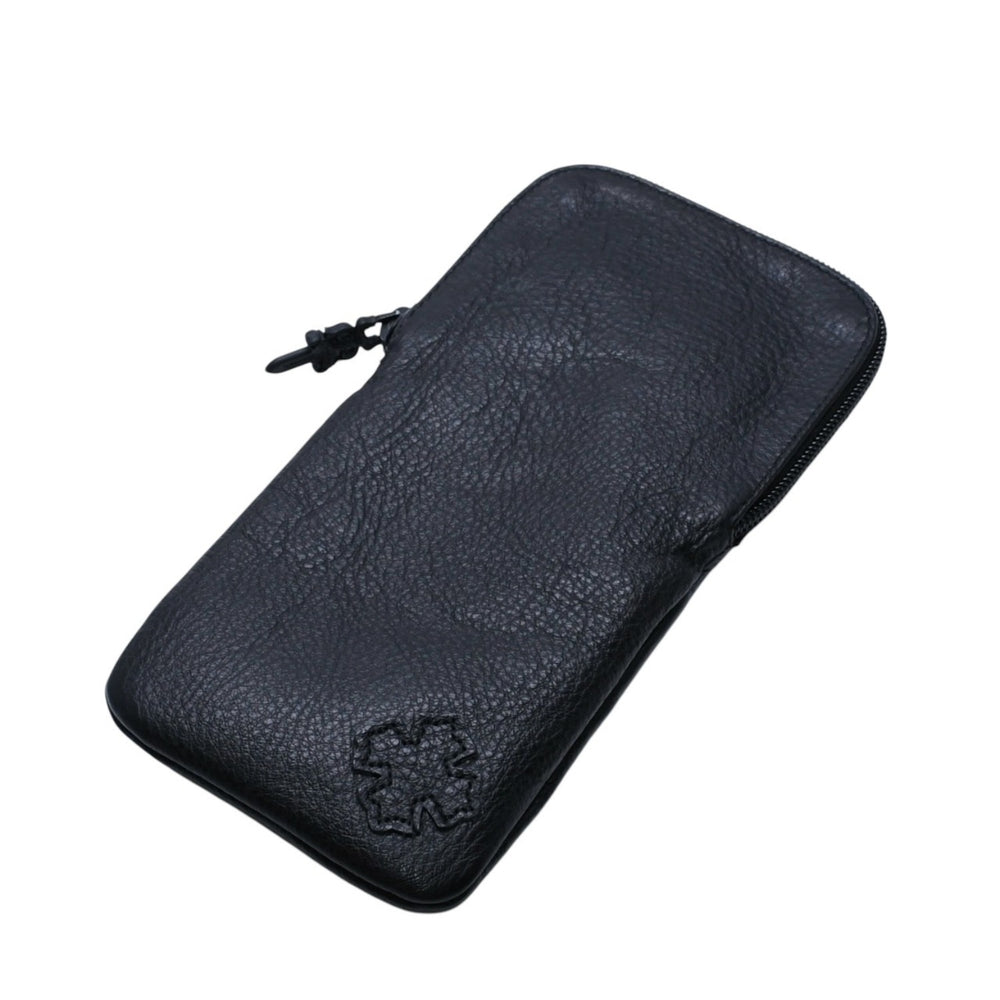 極美品 CHROME HEARTS クロムハーツ アイウェアケース メガネケース レザー ブラック CHプラスパッチ 中古 4a001894