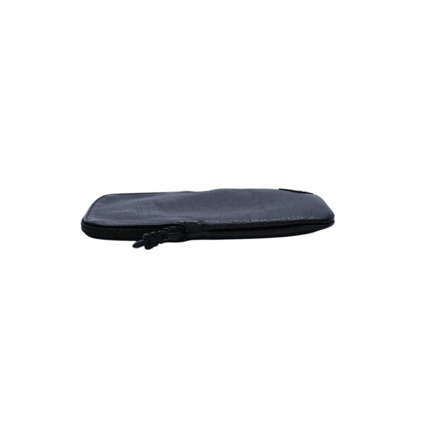 Very Good Condition CHROME HEARTS Eyewear Case Glasses Case Leather Black CH Plus Patch Used 4a001894