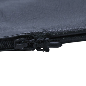 Very Good Condition CHROME HEARTS Eyewear Case Glasses Case Leather Black CH Plus Patch Used 4a001894