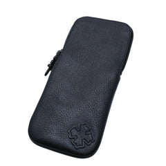 極美品 CHROME HEARTS クロムハーツ アイウェアケース メガネケース レザー ブラック CHプラスパッチ 中古 4a001891