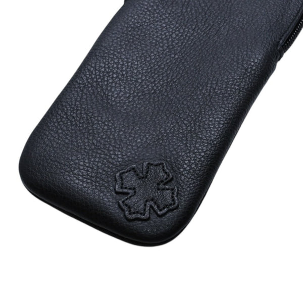 極美品 CHROME HEARTS クロムハーツ アイウェアケース メガネケース レザー ブラック CHプラスパッチ 中古 4a001891