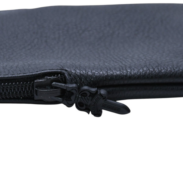 極美品 CHROME HEARTS クロムハーツ アイウェアケース メガネケース レザー ブラック CHプラスパッチ 中古 4a001891