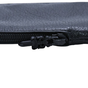 Very Good Condition CHROME HEARTS Eyewear Case Glasses Case Leather Black CH Plus Patch Used 4a001890