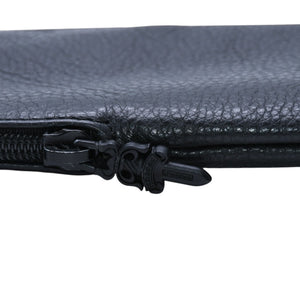 Very Good Condition CHROME HEARTS Eyewear Case Glasses Case Leather Black CH Plus Patch Used 4a001890