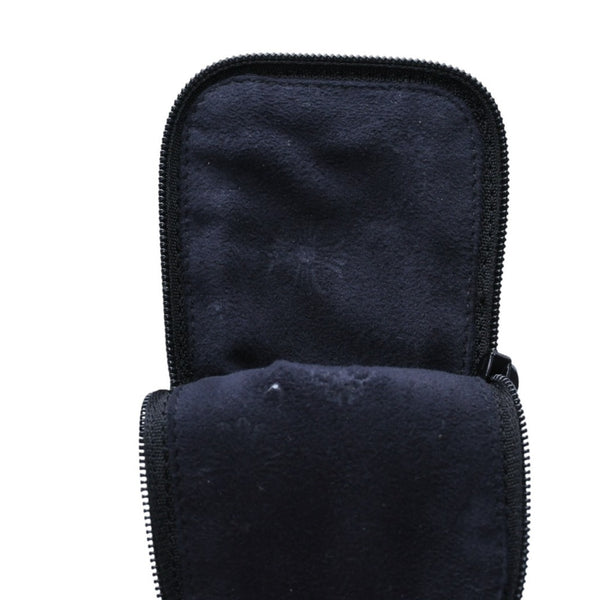 Very Good Condition CHROME HEARTS Eyewear Case Glasses Case Leather Black CH Plus Patch Used 4a001890