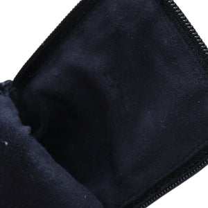 Very Good Condition CHROME HEARTS Eyewear Case Glasses Case Leather Black CH Plus Patch Used 4a001890