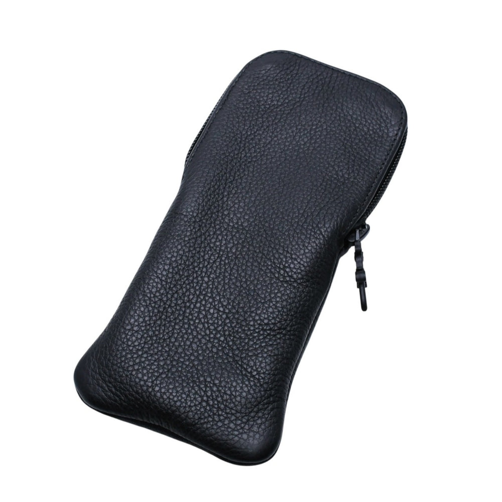 極美品 CHROME HEARTS クロムハーツ アイウェアケース メガネケース レザー ブラック CHプラスパッチ 中古 4a001893