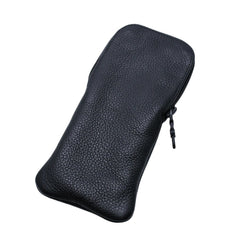 Very Good Condition CHROME HEARTS Eyewear Case Glasses Case Leather Black CH Plus Patch Used 4a001893