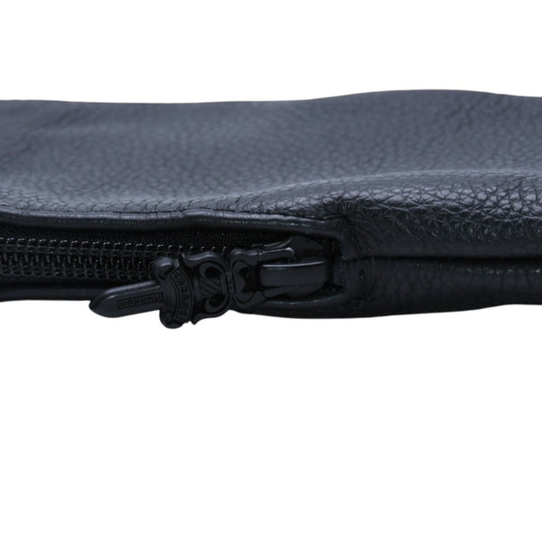 Very Good Condition CHROME HEARTS Eyewear Case Glasses Case Leather Black CH Plus Patch Used 4a001893