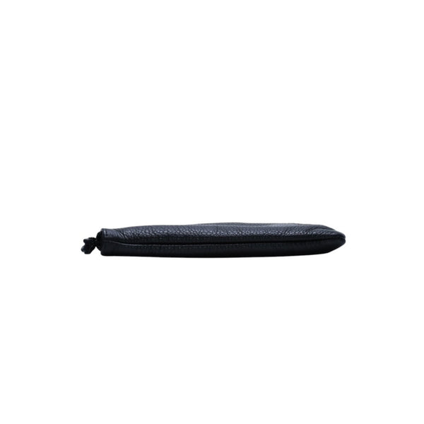 Very Good Condition CHROME HEARTS Eyewear Case Glasses Case Leather Black CH Plus Patch Used 4a001892