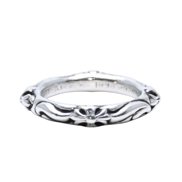 極美品 CHROME HEARTS クロムハーツ スクロールバンドリング 重量約8.98g サイズ23号 1998.925刻印 シルバー925 中古 4a001901