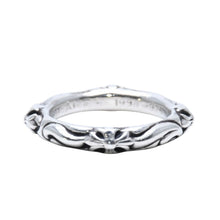 画像をギャラリービューアに読み込む, 極美品 CHROME HEARTS クロムハーツ スクロールバンドリング 重量約8.98g サイズ23号 1998.925刻印 シルバー925 中古 4a001901
