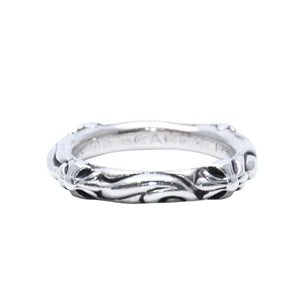 極美品 CHROME HEARTS クロムハーツ スクロールバンドリング 重量約8.98g サイズ23号 1998.925刻印 シルバー925 中古 4a001901