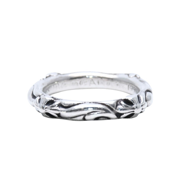 極美品 CHROME HEARTS クロムハーツ スクロールバンドリング 重量約8.98g サイズ23号 1998.925刻印 シルバー925 中古 4a001901