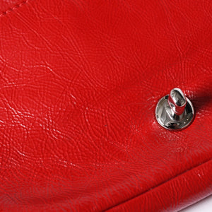 Very good condition CHANEL No. 11 Chain Shoulder Bag Red Silver hardware Silver Used 4a001912
