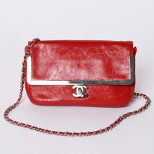 画像をギャラリービューアに読み込む, 極美品 CHANEL シャネル 11番台 チェーンショルダーバッグ Chain Shoulder Bag レッド Red シルバー金具 Silver 中古 4a001912