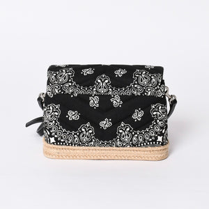 Very Good Condition SAINT LAURENT Toy Loulou Shoulder Bag Paisley Pattern Chevron Quilting YSL Logo Canvas Used 4a001934