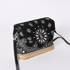 Very Good Condition SAINT LAURENT Toy Loulou Shoulder Bag Paisley Pattern Chevron Quilting YSL Logo Canvas Used 4a001934