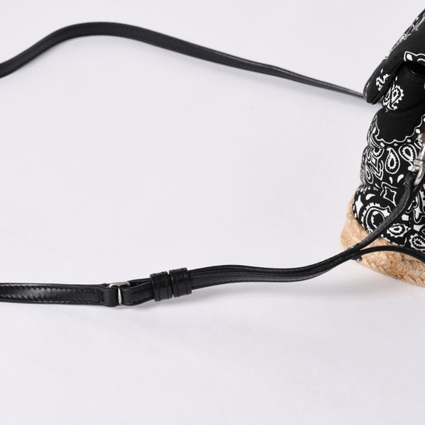 Very Good Condition SAINT LAURENT Toy Loulou Shoulder Bag Paisley Pattern Chevron Quilting YSL Logo Canvas Used 4a001934