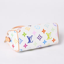 画像をギャラリービューアに読み込む, 新品同様 LOUIS VUITTON ルイヴィトン ナノ スピーディ ハンドバッグ M13391 モノグラム マルチカラー ホワイト 村上隆 中古 4a001528