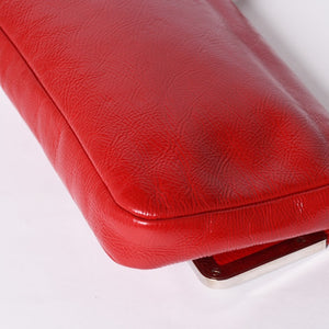 Very good condition CHANEL No. 11 Chain Shoulder Bag Red Silver hardware Silver Used 4a001912