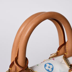 LOUIS VUITTON Speedy 30 Handbag M92643 Monogram Multicolor Takashi Murakami White Good Condition Used 4a001164
