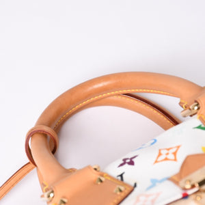 LOUIS VUITTON Speedy 30 Handbag M92643 Monogram Multicolor Takashi Murakami White Good Condition Used 4a001164