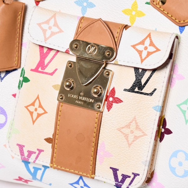 LOUIS VUITTON Speedy 30 Handbag M92643 Monogram Multicolor Takashi Murakami White Good Condition Used 4a001164