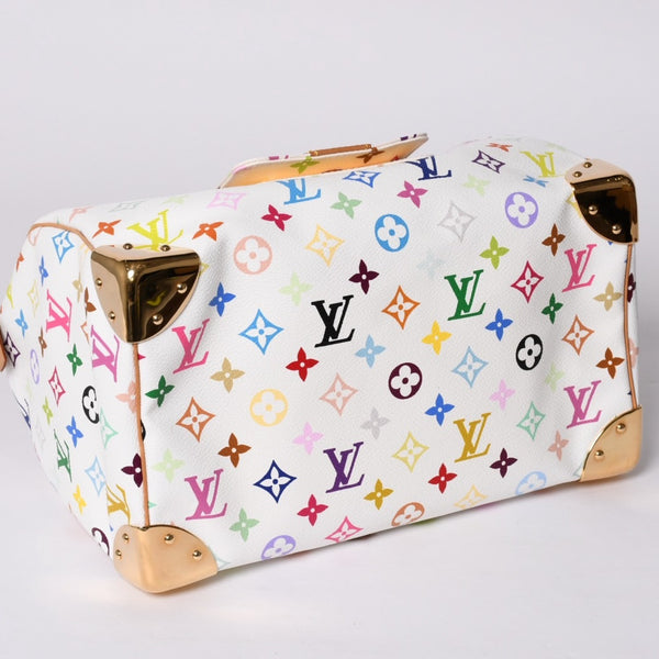 LOUIS VUITTON Speedy 30 Handbag M92643 Monogram Multicolor Takashi Murakami White Good Condition Used 4a001164