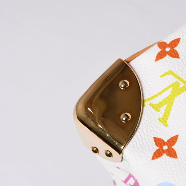 LOUIS VUITTON Speedy 30 Handbag M92643 Monogram Multicolor Takashi Murakami White Good Condition Used 4a001164