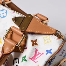 画像をギャラリービューアに読み込む, LOUIS VUITTON ルイヴィトン スピーディ30 ハンドバッグ M92643 モノグラム マルチカラー 村上隆 ホワイト 美品 中古 4a001164