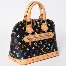 画像をギャラリービューアに読み込む, 極美品 LOUIS VUITTON ルイヴィトン アルマPM ハンドバッグ M40444 モノグラム マルチカラー ブラック 村上隆 中古 4a002330