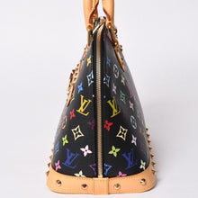 画像をギャラリービューアに読み込む, 極美品 LOUIS VUITTON ルイヴィトン アルマPM ハンドバッグ M40444 モノグラム マルチカラー ブラック 村上隆 中古 4a002330