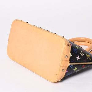 極美品 LOUIS VUITTON ルイヴィトン アルマPM ハンドバッグ M40444 モノグラム マルチカラー ブラック 村上隆 中古 4a002330
