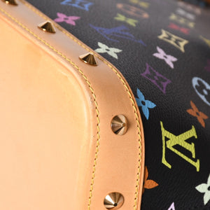 極美品 LOUIS VUITTON ルイヴィトン アルマPM ハンドバッグ M40444 モノグラム マルチカラー ブラック 村上隆 中古 4a002330