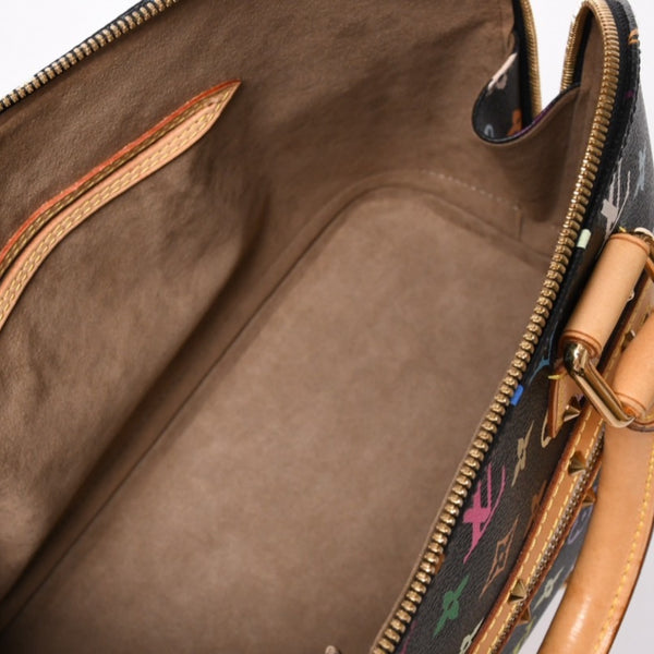 極美品 LOUIS VUITTON ルイヴィトン アルマPM ハンドバッグ M40444 モノグラム マルチカラー ブラック 村上隆 中古 4a002330