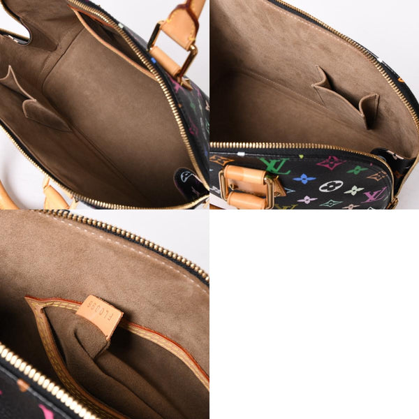 極美品 LOUIS VUITTON ルイヴィトン アルマPM ハンドバッグ M40444 モノグラム マルチカラー ブラック 村上隆 中古 4a002330