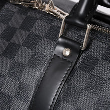 画像をギャラリービューアに読み込む, 極美品 LOUIS VUITTON ルイヴィトン ボストン キーポルバンドリエール45 ダミエグラフィット N41418 ブラック シルバー金具 4a001917