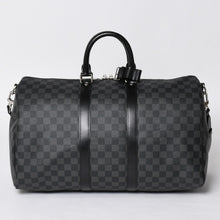 画像をギャラリービューアに読み込む, 極美品 LOUIS VUITTON ルイヴィトン ボストン キーポルバンドリエール45 ダミエグラフィット N41418 ブラック シルバー金具 4a001917