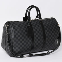 画像をギャラリービューアに読み込む, 極美品 LOUIS VUITTON ルイヴィトン ボストン キーポルバンドリエール45 ダミエグラフィット N41418 ブラック シルバー金具 4a001917