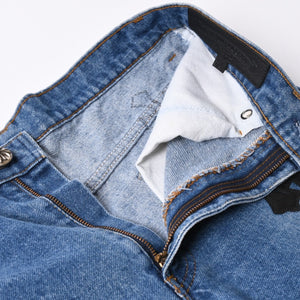 New and unused CHROME HEARTS × Levi's Cemetery Cross Patch Denim Mini Skirt Size 25 11 Patch Used 4a002040