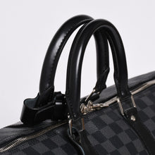 画像をギャラリービューアに読み込む, 極美品 LOUIS VUITTON ルイヴィトン ボストン キーポルバンドリエール45 ダミエグラフィット N41418 ブラック シルバー金具 4a001917