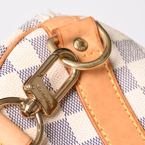 Very good condition LOUIS VUITTON Boston bag N41429 Keepall Bandouliere 55 Beige Damier Azur Used 4a001916