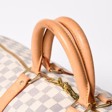 画像をギャラリービューアに読み込む, 極美品 LOUIS VUITTON ルイヴィトン ボストンバッグ N41429 キーポルバンドリエール55 ベージュ ダミエアズール 中古 4a001916