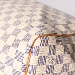 Very good condition LOUIS VUITTON Boston bag N41429 Keepall Bandouliere 55 Beige Damier Azur Used 4a001916