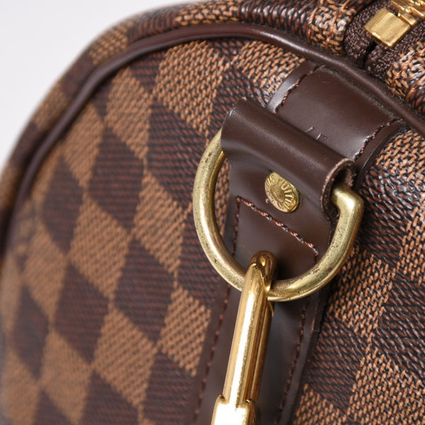 Very good condition LOUIS VUITTON Keepall Bandouliere 45 Boston bag N41428 Damier Ebene leather Gold hardware Used 4a001915