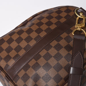 Very good condition LOUIS VUITTON Keepall Bandouliere 45 Boston bag N41428 Damier Ebene leather Gold hardware Used 4a001915