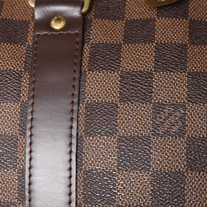 Very good condition LOUIS VUITTON Keepall Bandouliere 45 Boston bag N41428 Damier Ebene leather Gold hardware Used 4a001915
